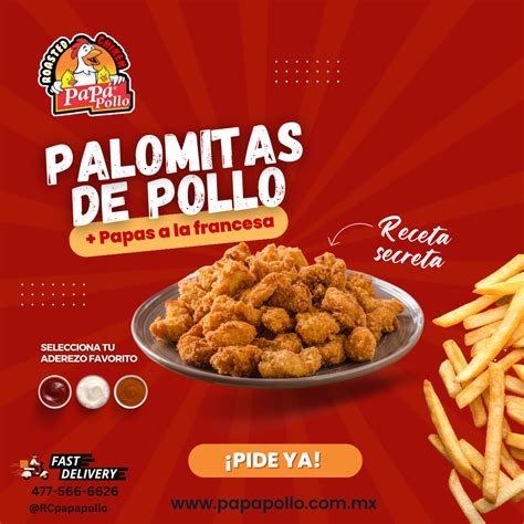 Palomitas de Pollo Papas a la Francesa Papa Pollo León