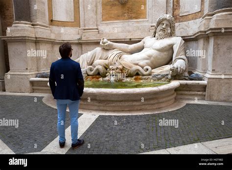 Sculpture Of Neptune In Capitoline Museum Rome Stock Photo Alamy