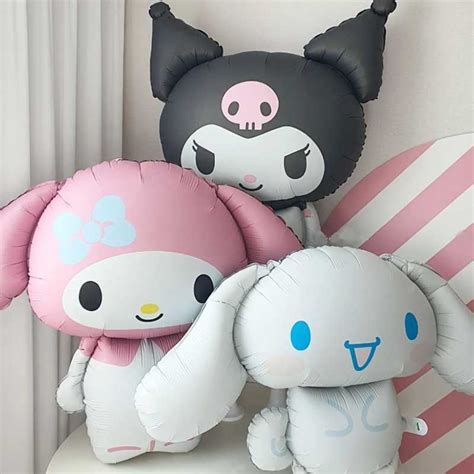 Sanrio Globo Kuromi Mi Melod A Cinnamoroll Globos De Papel De Aluminio