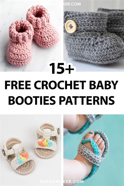 15 Free Crochet Baby Booties Patterns (Great for Beginners!) - Sarah Maker