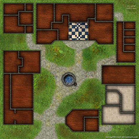 Clean Mansion Yard Battlemap For Dnd Roll By Savingthrower On