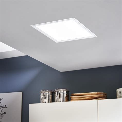 Salobrena White Small Square Led Ceiling Fitting The Lighting