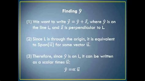 Linear Algebra Section 62 Orthogonal Projection Onto A Line Youtube