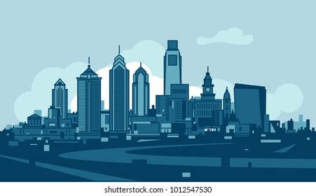 Silhouette Philadelphia Skyline Royalty Free Images Stock Photos