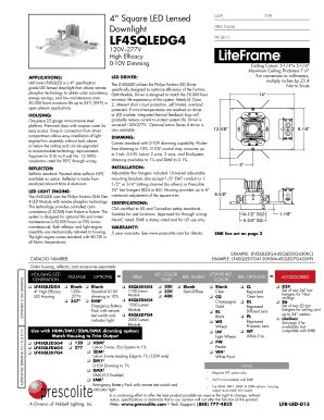 Fillable Online Square Led Lensed Date Type Firm Name Lf Sqledg