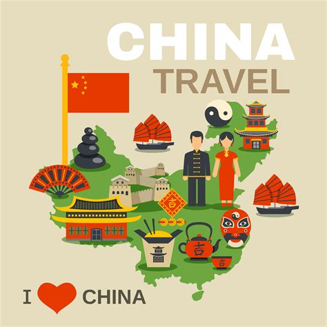 Chinese Culture Traditions Travel Agency Poster 466999 Vector Art at ...