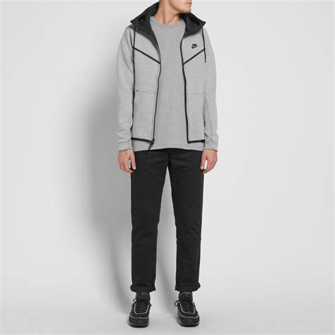 Nike Tech Fleece Windrunner Light Bone Heather And Black End Us