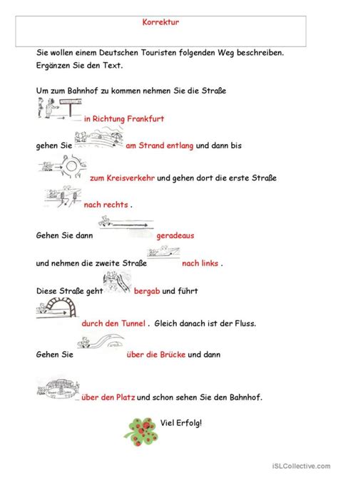 Wegbeschreibung Test Deutsch Daf Arbeitsbl Tter Pdf Doc