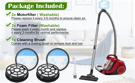 Rebirthcare 2 Pièces Filtre HEPA pour Aspirateur Rowenta Swift Power