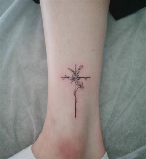 11 Feminine Cross With Flowers Tattoo Ideas That Will Blow Your Mind