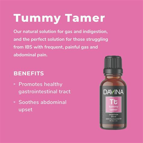 Tummy Tamer Digestive Aid Essential Oil Blend Ml Rollerball By Davina