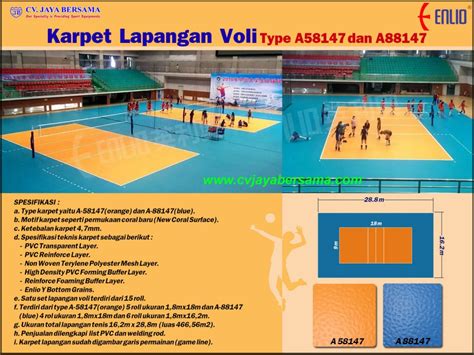 Karpet Lapangan Bola Voli Indoor - Grosir Olahraga Online