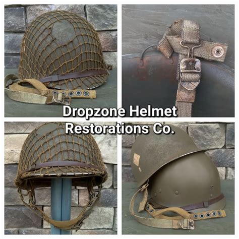 Wwii M2 D Bale 101st Airborne 501st Pir Helmet Nco Front Seam