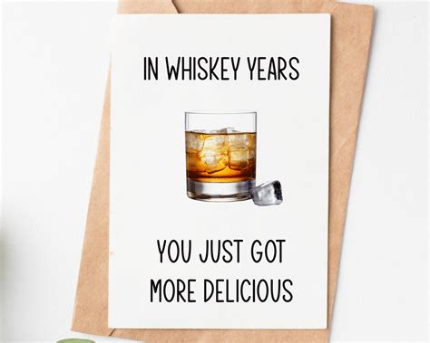 Whiskey Birthday Card Whiskey Lover Funny Birthday Card Dad Etsy