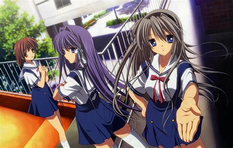 Hd Wallpaper Anime Clannad Kyou Fujibayashi Nagisa Furukawa Tomoyo