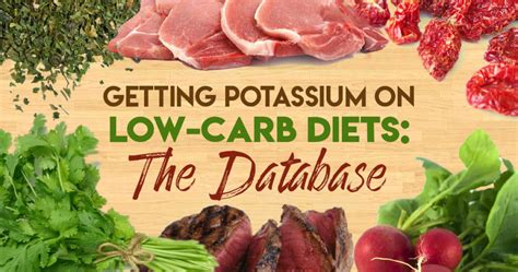 Getting Potassium on Low-Carb Diets: The Database