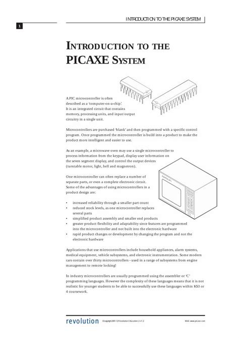 Pdf Introduction To The Picaxe System Dokumentips