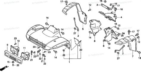 Honda Atv 1999 Oem Parts Diagram For Front Fender