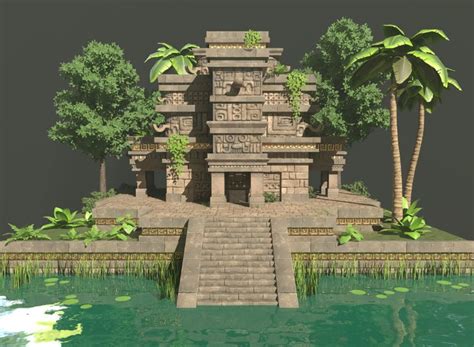 Maya Temple, Jaume Rovira Llorca | Mesoamerican architecture, Maya ...