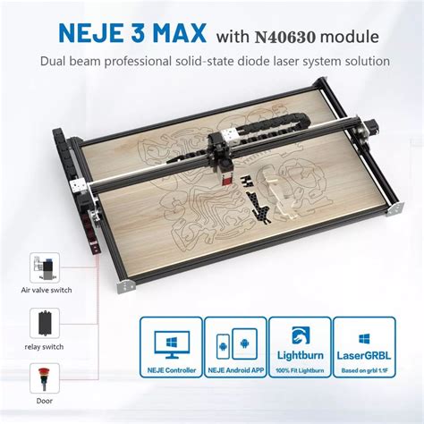 Grabador láser NEJE 3 MAX con kit de módulo de haz N40630 Europa