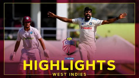 Highlights West Indies V India India Win By Innings 1st Cycle