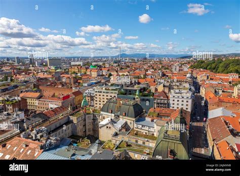 Aerial View Of Zagreb Urban City Center Stock Photo Alamy