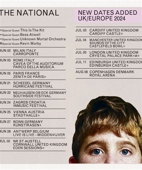 The National UK EU Tour 2024 05 June 2024 Zénith Paris Event