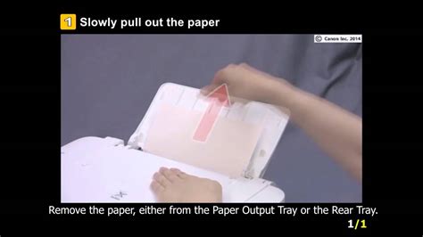 Pixma Mg2922 Removing A Jammed Paper Paper Can Be Seen Youtube