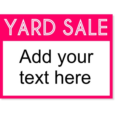 Yard Sale Sign - CustomSigns.com