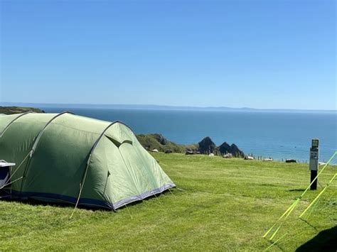 Caravans & Camping | Three Cliffs Bay Holiday Park - Gower Camping