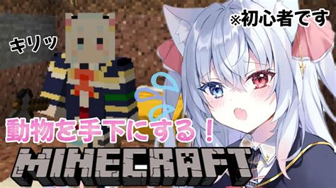 2【マイクラ】初心者マイクラ！今日は生き物を手下にする【神咲リリカ／新人vtuber】minecraft マイクラ