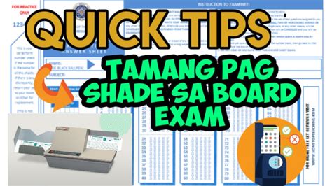 QUICK TIPS TAMANG PAG SHADE SA BOARD EXAM EXAM TIPS YouTube