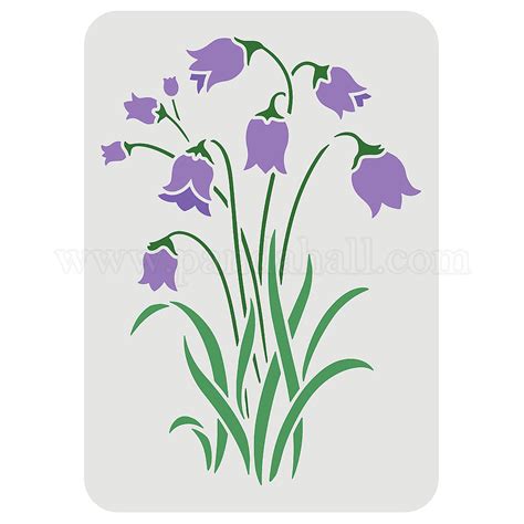 Wholesale FINGERINSPIRE Campanula Stencil 29 7x21cm Bluebell Drawing