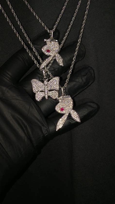 Micro Butterfly Pendant Necklace Chain As Seen On Playboi Carti