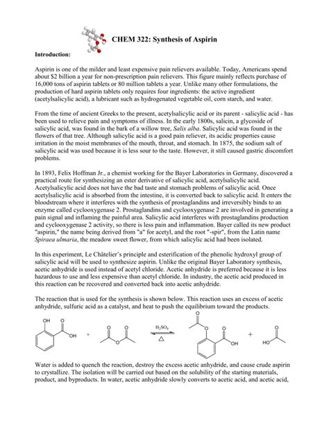 Acetic Anhydride In Aspirin Synthesis