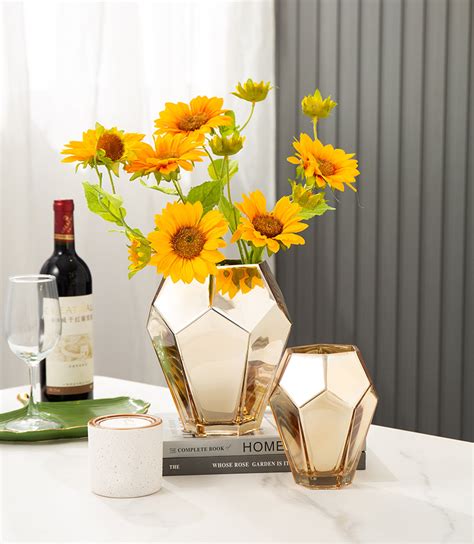 Gold Glass Vase Yaasyaas Your Home Decor Store