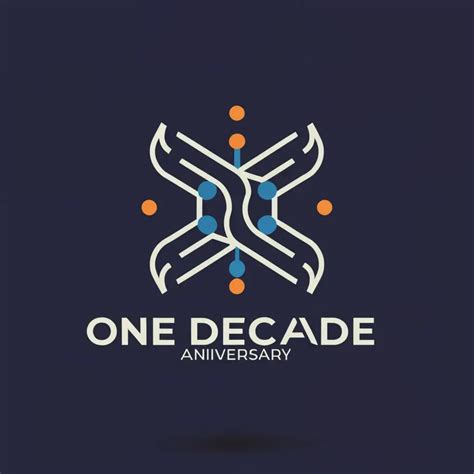 Logo Design For One Decade Minimalistic X Symbol For The Technology