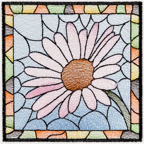 Bfc Stained Glass Floral Squares