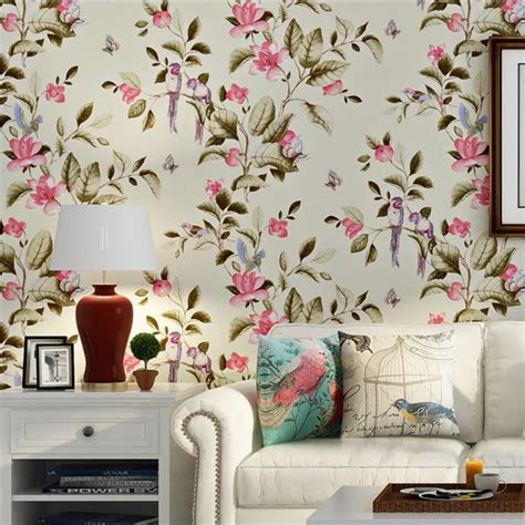 European Country Style Wallpaper Flower Wallpaper 3d Wall Paper Mural ...