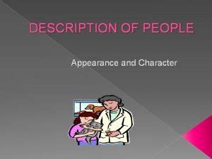 description  people appearance  character appearance