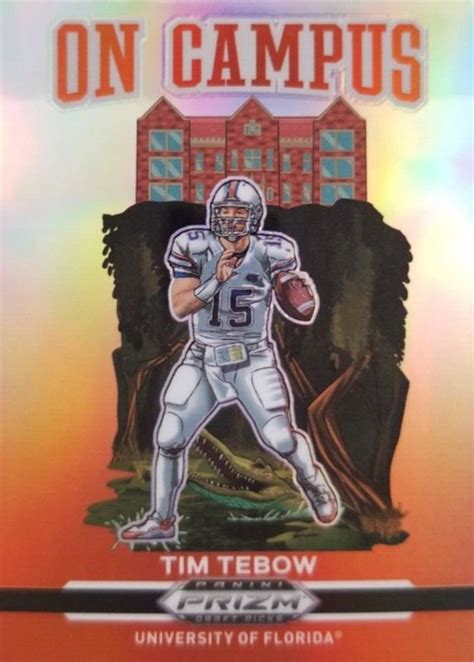 Tim Tebow 2023 Prizm Draft Picks OC 15 On Campus SSP Price Guide