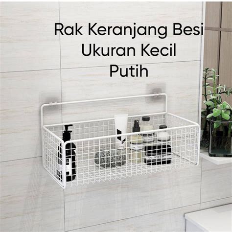 Jual Rak Gantung Kamar Mandi Tempel Keramik Rak Dapur Besi Keranjang