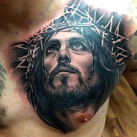 Tatoeage Jezus Christus Op De Arm Schets Op De Rug Aan Het Kruis