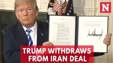 President Trump Withdraws From Iran Nuclear Deal Youtube