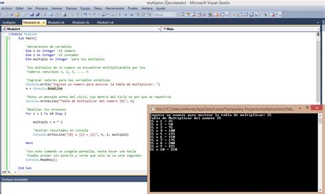 Ejemplo De Tabla De Multiplicar Usando Visual Basic Programaci N En