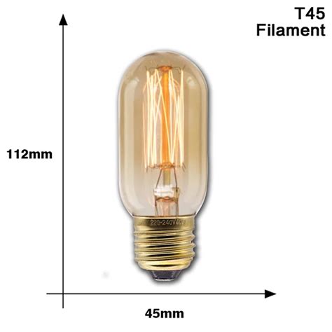 Dimmable Retro Edison Light Bulb E27 40w 220v Vintage Industrial