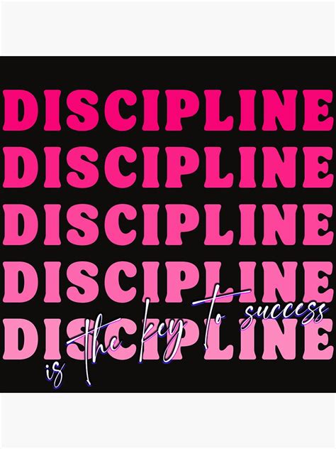 Discipline Is The Key To Success Sticker For Sale By SuiGenerisPrint