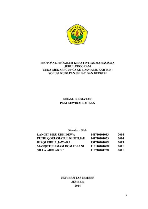 Contoh Proposal Pkm Kewirausahaan Yang Lolos Dikti Serat