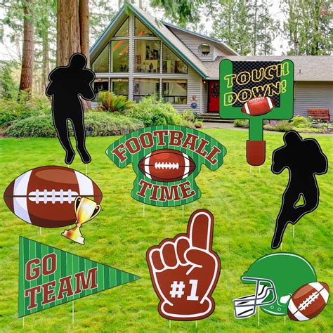 Amazon.com : Leinuosen 8 Pcs 16 Inch Large Football Yard Sign Jumbo