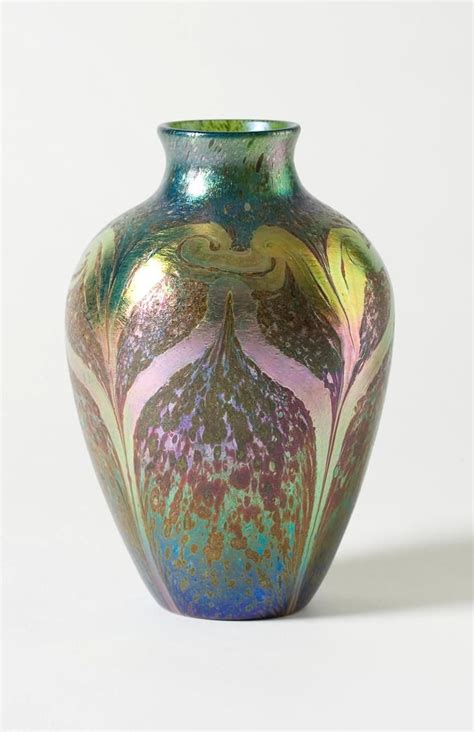 Tiffany Studios New York Iridescent Favrile Glass Vase Tiffany